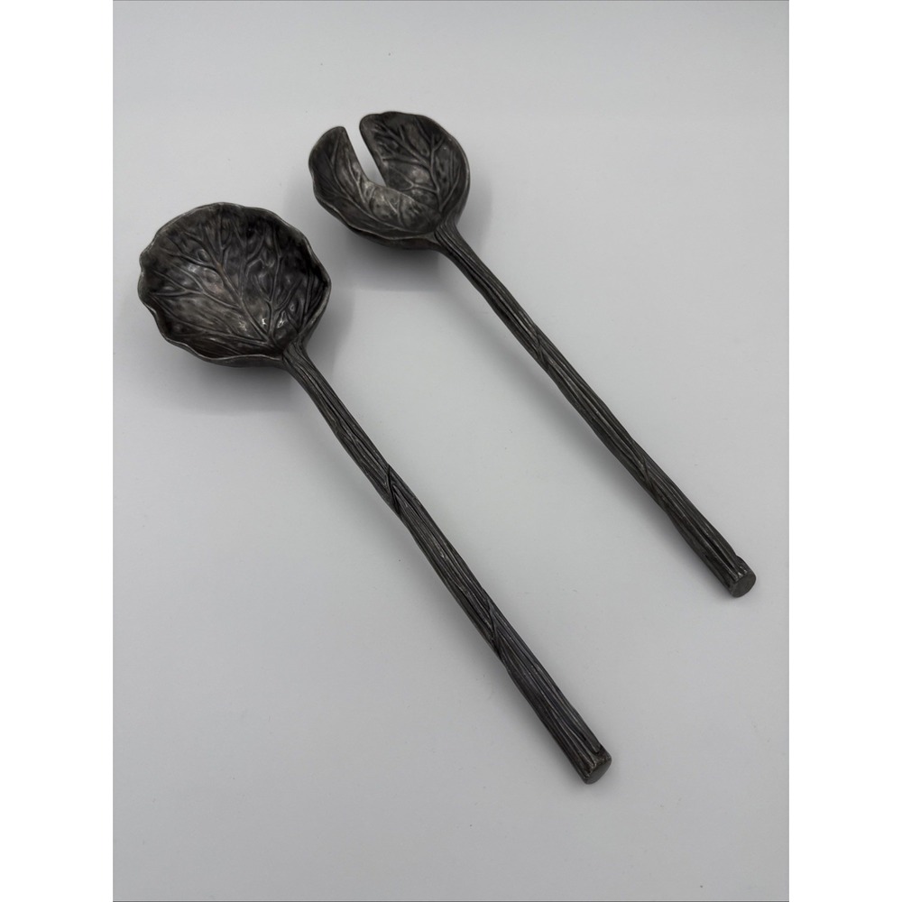Spring Countryside Mikasa Metal Leaf Salad Serving‎ Set Easter Spring
